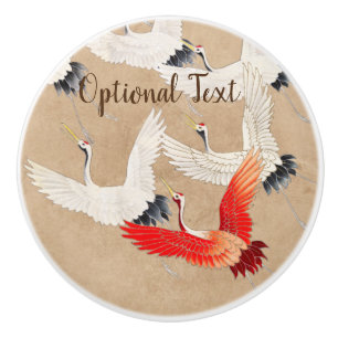 Japanische Flugkrane Keramikknauf