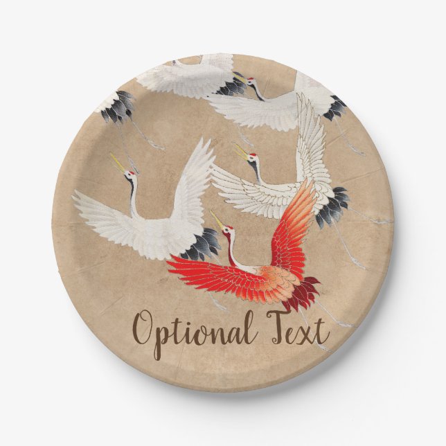 Japanische Flugkrane Pappteller (Vorderseite)