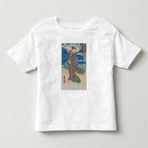 Japanische Frau am Meer (Farbholzblock-Druck) Kleinkind T-shirt
