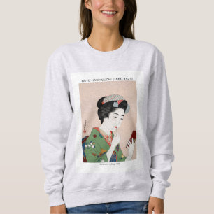 Japanische Frau, die Rouge bewirbt - Goyō Hashiguc Sweatshirt