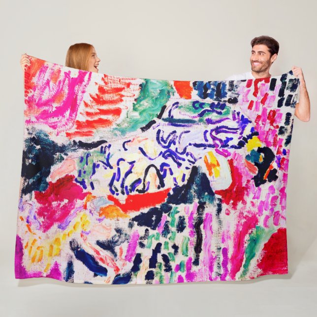 Japanische Frau neben dem Wasser, Matisse Fleecedecke (Beispiel)