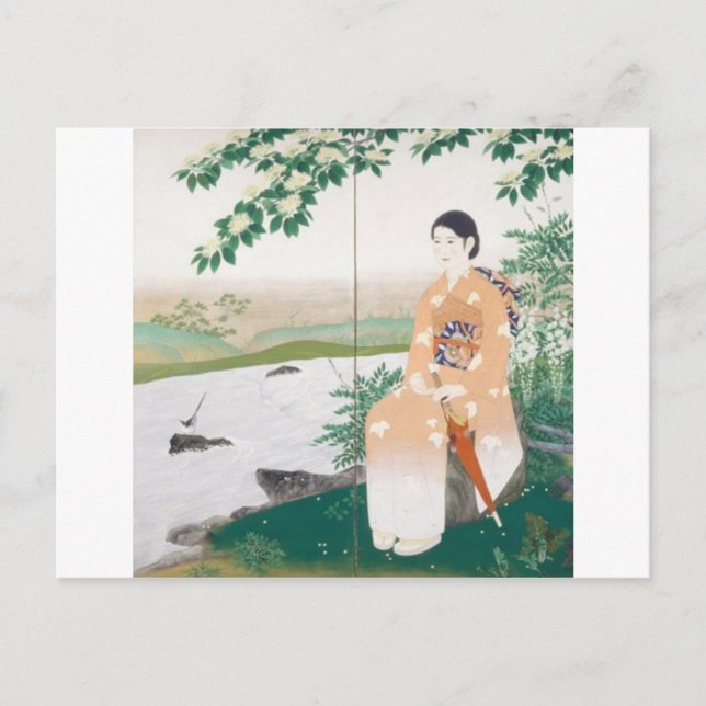 japanische Frau Postkarte (Vorderseite)