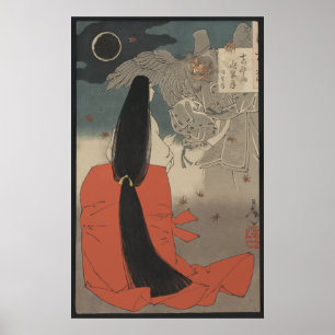 Japanische Frau und der Zauberer Poster