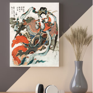 Japanische Frau von Katsushika Hokusai Poster