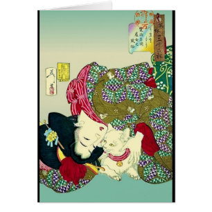 Japanische Frauen und Katze