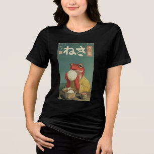 Japanische Frosch-Ukiyo-e-Kunst für College-Studen Tri-Blend Shirt