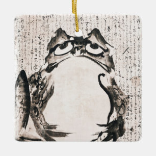 japanische Froschmalerei Kunst Leinwand Kunstwerk  Keramikornament