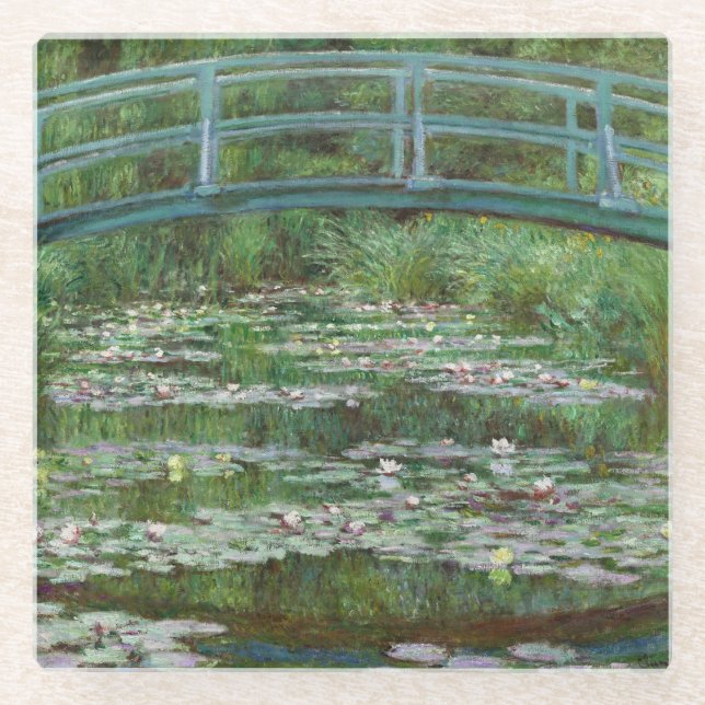 Japanische Fußbrücke Claude Monet Französische Kun Glasuntersetzer (Vorderseite)