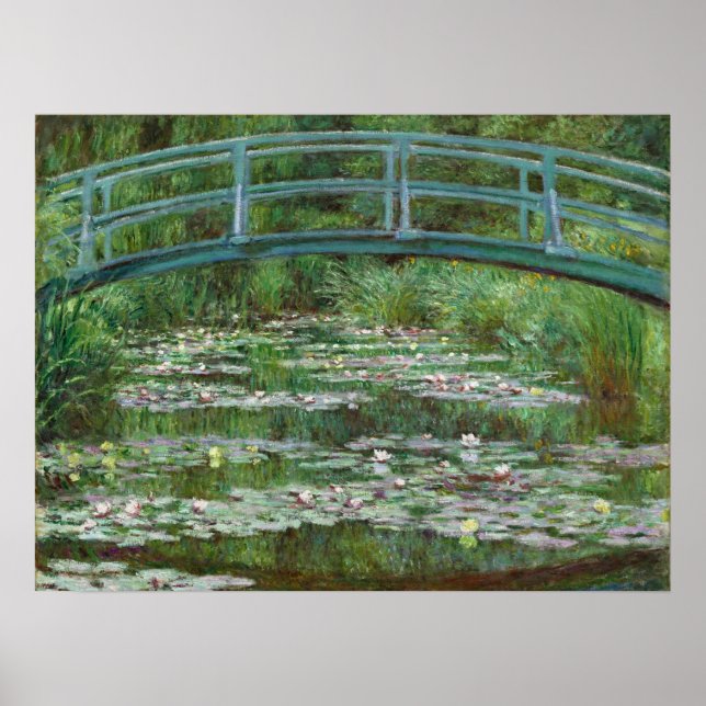 Japanische Fußbrücke Claude Monet Französische Kun Poster (Vorne)