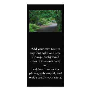 Japanische Garten-Bank-Gestellkarte Werbekarte