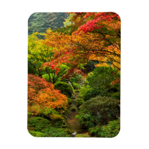 Japanische Gärten im Herbst in Portland, Oregon 2 Magnet