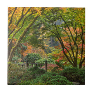Japanische Gärten im Herbst in Portland, Oregon 4 Fliese