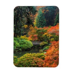 Japanische Gärten im Herbst in Portland, Oregon 5 Magnet