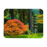 Japanische Gärten im Herbst in Portland, Oregon