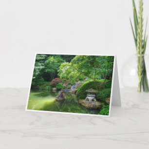 Japanische Garten-Teich-Gruß-Karte Karte