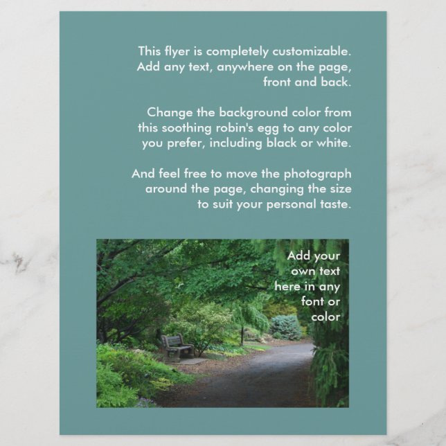 Japanische Gartenbank-Flyer Flyer (Vorne)