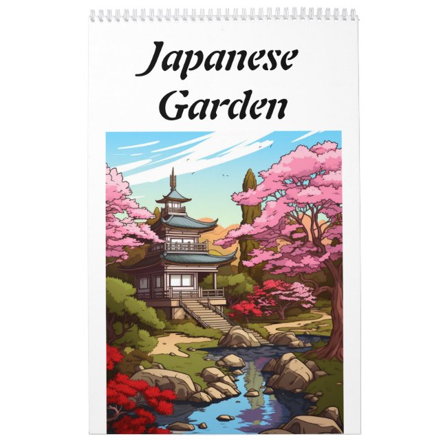 Japanische Gartenfarbe Es selbst Kalender (Titelbild)