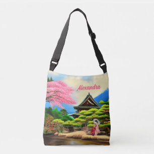 Japanische Gartenlandschaft Crossbody Bag Tragetaschen Mit Langen Trägern