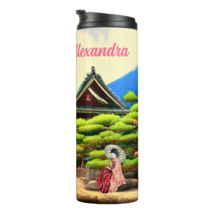 Japanische Gartenlandschaft Thermal Tumbler Thermosbecher