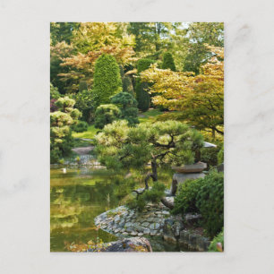 Japanische Gartenmalerei Effekt Landschaft Postkarte