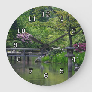 Japanische Gartenuhr Große Wanduhr