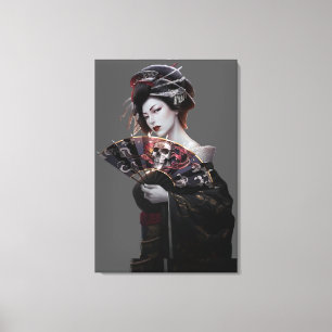 Japanische Geisha Art Wrapped Canvas Leinwanddruck