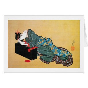 Japanische Geisha-Frau, Hokusai, Ukiyo-e