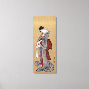 Japanische Geisha-Frau, Hokusai, Ukiyo-e Leinwanddruck
