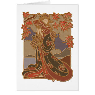 Japanische Geisha in der Kimono-asiatischen