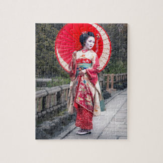 Japanische Geisha in Kyoto Puzzle