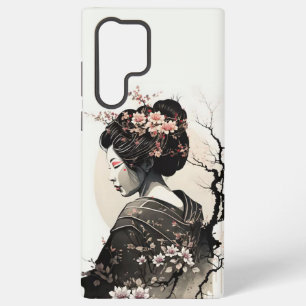 Japanische Geisha Ink Art Sakura -  Samsung Galaxy Hülle