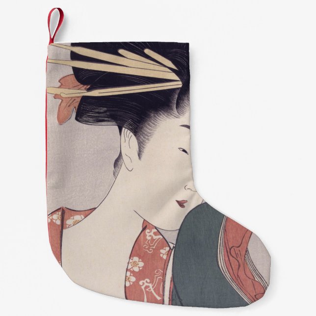 Japanische Geisha Kleiner Weihnachtsstrumpf (Vorderseite)