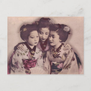 Japanische Geisha-Mädchen, 1900 Postkarte
