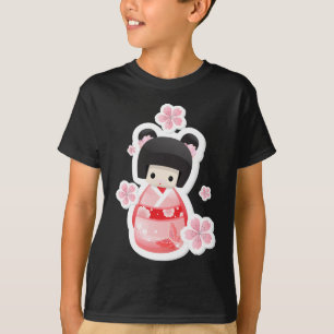 Japanische Geisha-Puppe - Brötchen-Reihe T-Shirt