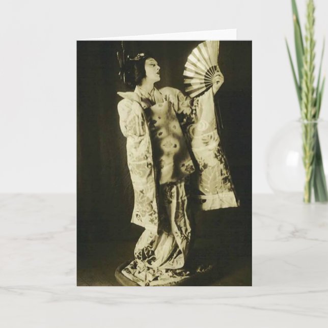 japanische Geishagrußkarte Karte (Vorderseite)