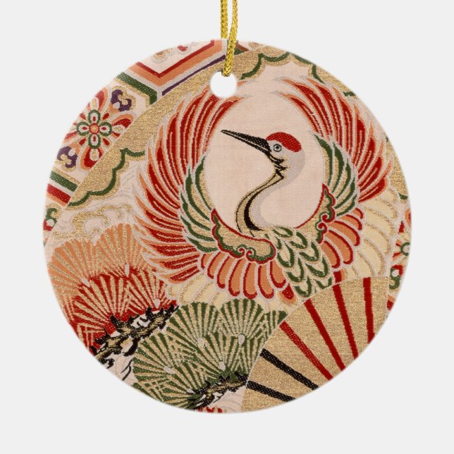 Japanische Gewebe Verzierung Keramikornament (Vorne)