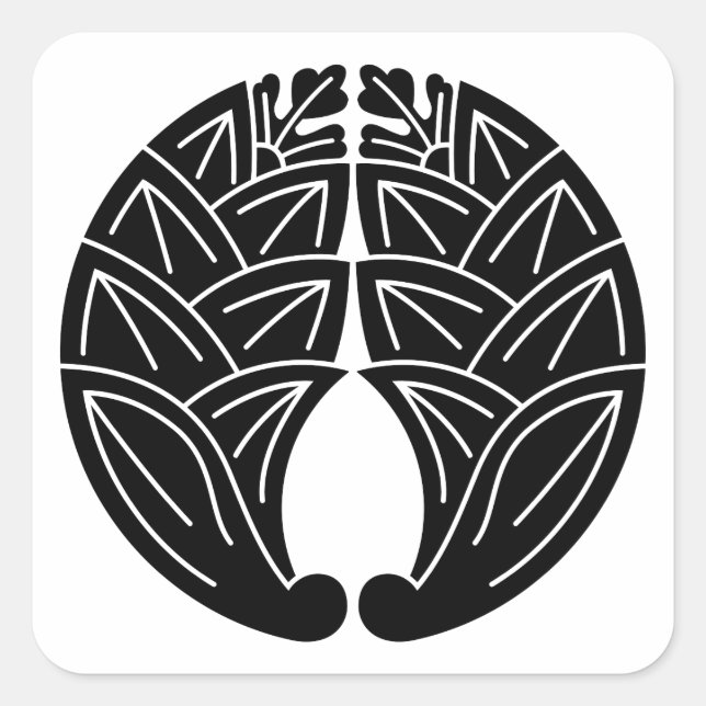 Japanische Gingers Quadratischer Aufkleber (Vorderseite)