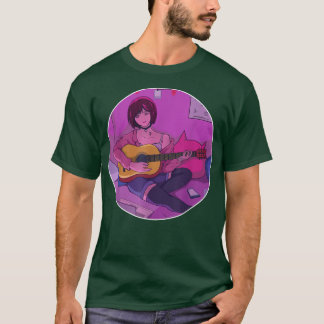 Japanische Girl Guitar Anime Manga Graphic Art Jap T-Shirt