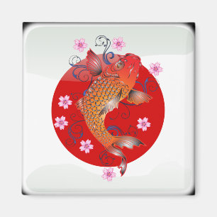 Japanische glänzende Flagge Magnet