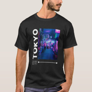Japanische Glitch Cyberpunk Tokyo Streetwear Aesth T-Shirt