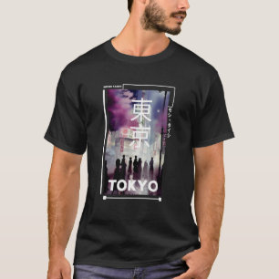 Japanische Glitch Cyberpunk Tokyo Streetwear Aesth T-Shirt