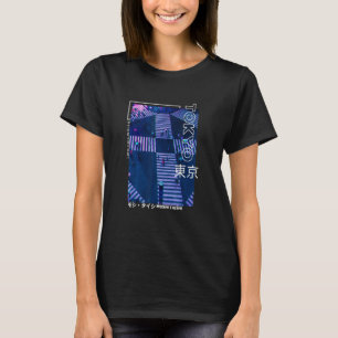 Japanische Glitch Cyberpunk Tokyo Streetwear Aesth T-Shirt