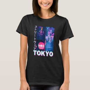 Japanische Glitch Cyberpunk Tokyo Streetwear Aesth T-Shirt