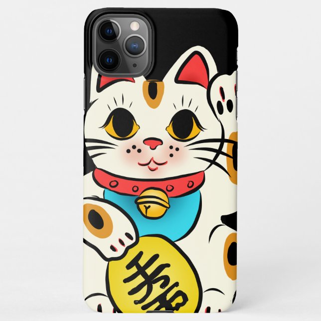 japanische glückliche Katze iPhone Hülle (Rückseite)