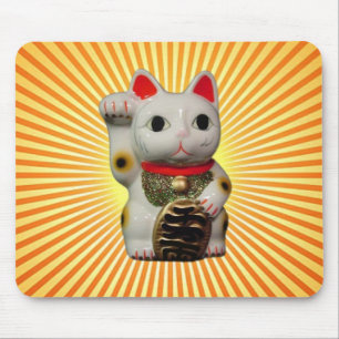 Japanische glückliche Mausunterlage der Katze Mousepad