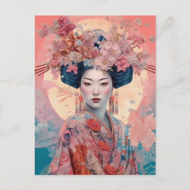 Japanische Goddess Fantasy Art Postcard Postkarte (Vorderseite)