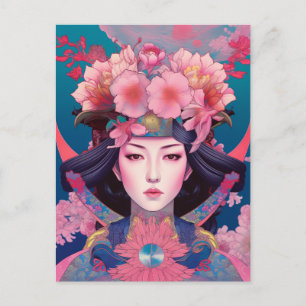 Japanische Goddess Fantasy Art Postcard Postkarte