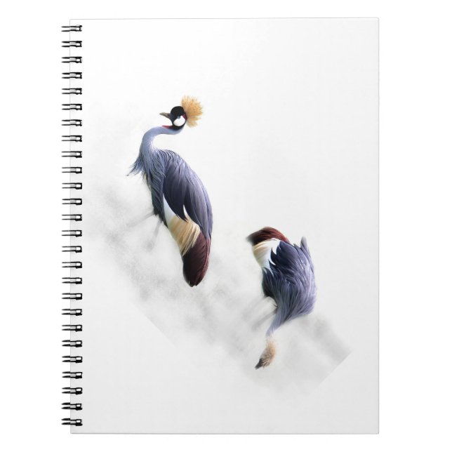 Japanische Gray Crowned Cranes Notizblock (Vorderseite)