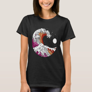 Japanische Great Wave Lesbische Pride-Flagge WlW G T-Shirt