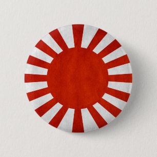Japanische Grunge-Fahne Button